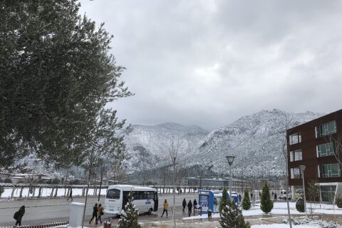 Pamukkale Üniversitesi kesin kayıt döneminde kampüsten bir görünüm